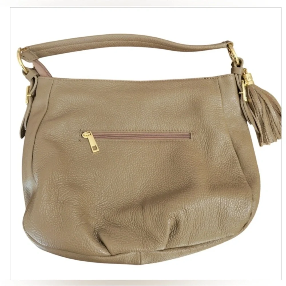 Borse In pelle Elegant Taupe Leather Hobo Bag